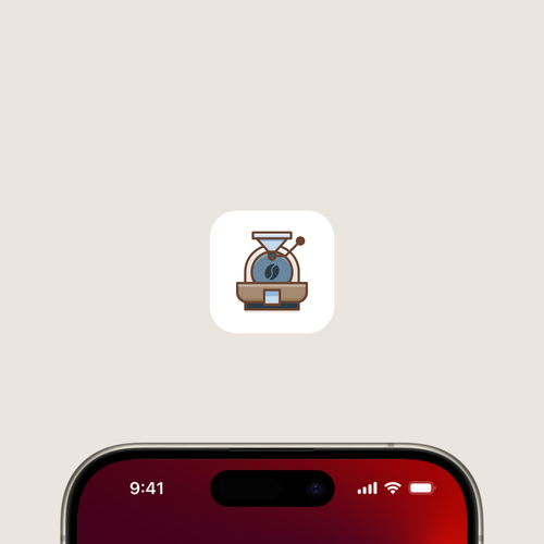 Roast design with the title 'A Coffee Roast Icon'