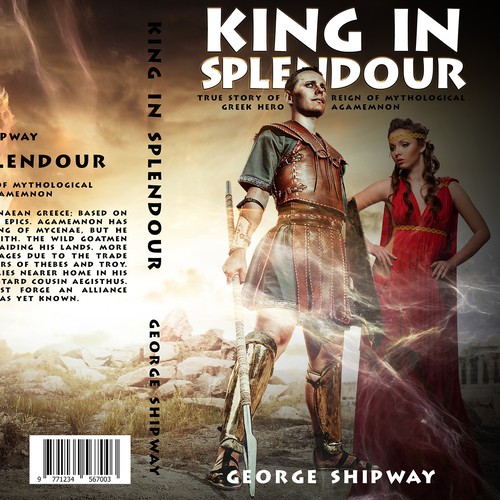 Historical fiction book cover with the title 'KING IN SPLENDOUR'