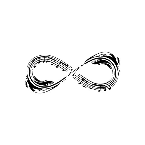 Infinity design with the title 'Twin Flame Infinity Tattoo'