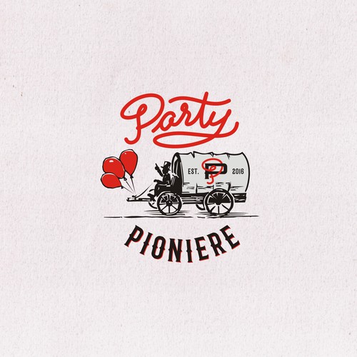 Western logo with the title 'logo for PARTY PIONIERE'