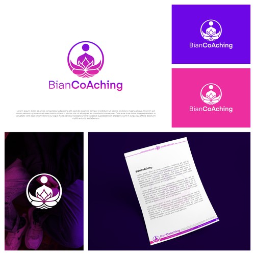 Watermark design with the title ' Logo and watermark letter concept from BianCoAching'