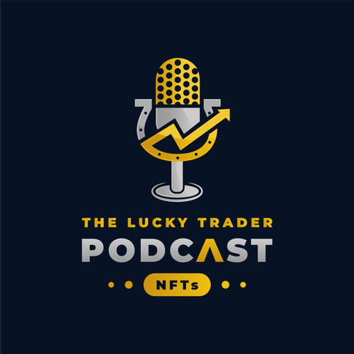 Magnet design with the title 'The Lucky Trader Podcast (NFTs) Logo'