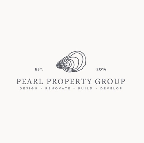 Shell design with the title 'Pearl Property group'