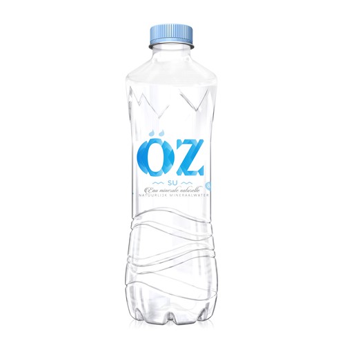 Water label with the title 'Modern Label for Turkish Water Brand'