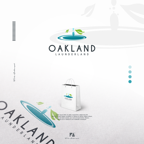 Cleaning and maintenance logo with the title 'Oakland Launderland logo'