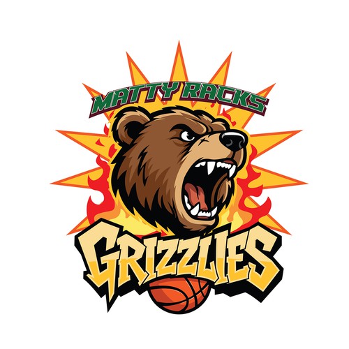 Sports apparel logo with the title 'Logo Concept for Kids Basketball Team'