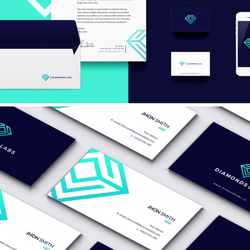 Diamond brand with the title 'Logo for diamond laboratory.'