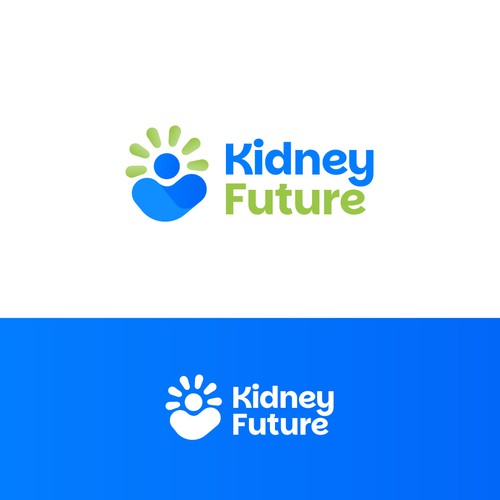 Donation logo with the title 'Bright logo concept for Kidney Future'