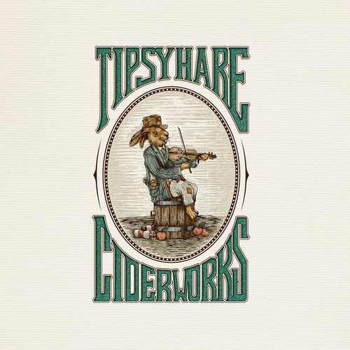 Cider logo with the title 'Tipsy Hare Ciderworks'