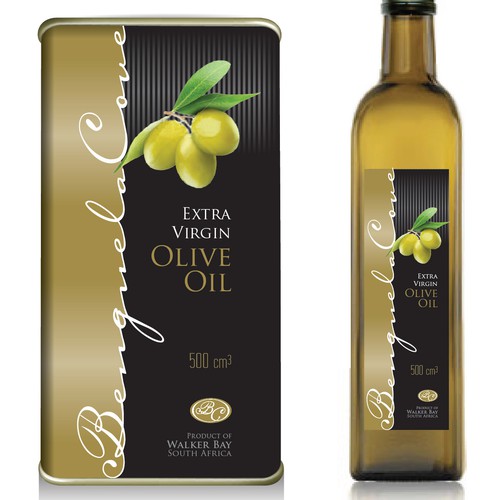 Oil label with the title 'Premium Olive Oil Label'