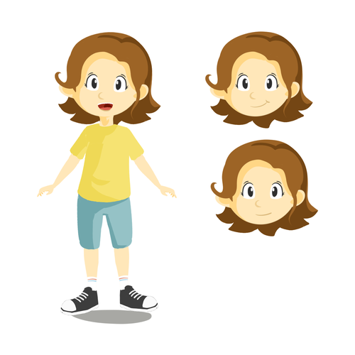 Manga design with the title 'illustration'