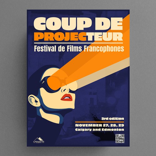 Design with the title 'COUP DE PROJECTEUR'