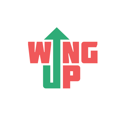 Up logo with the title 'WingUp - a new travel app'