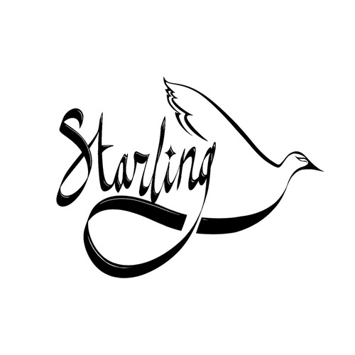 Handwritten brand with the title 'Online Retail Fashion Logo design for Starling'