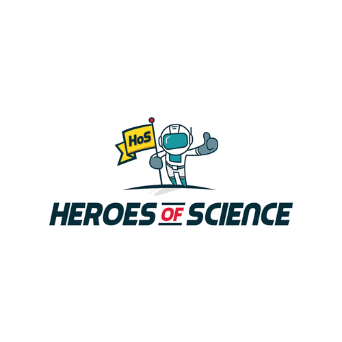 Science logo with the title 'Heroes of Science'
