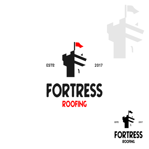 Fortress logo with the title 'Logo for roofing company.'