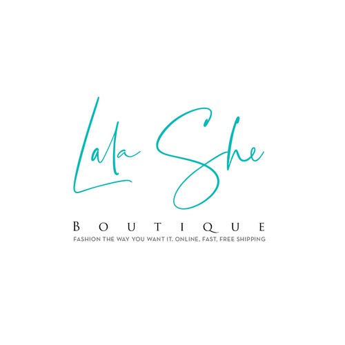 Online store logo with the title 'Lala She Boutique'