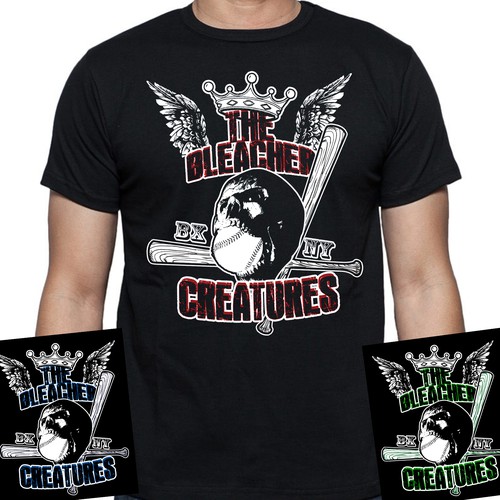Fan design with the title 'Bleacher creatures fan shirt'