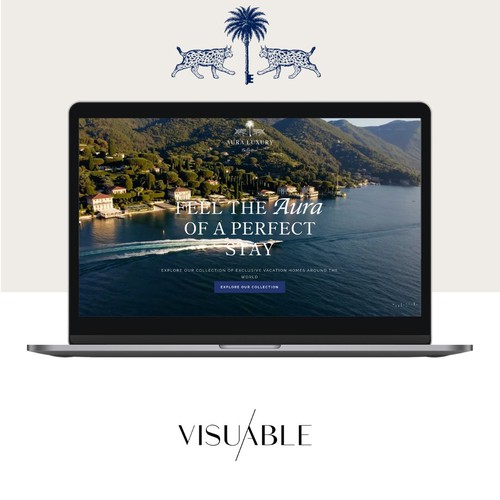 Hospitality design with the title 'Squarespace Website for Luxury Vacation Homes'