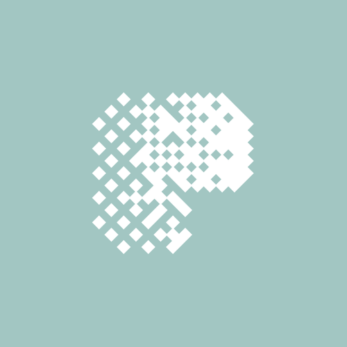Initial logo with the title 'P + pixel '