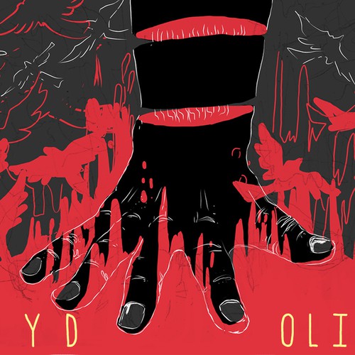 Hand illustration with the title 'Floy Oliver'