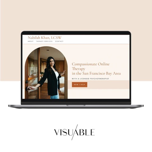 Mobile-first design with the title 'Website & SEO Design for a Therapy Practice'
