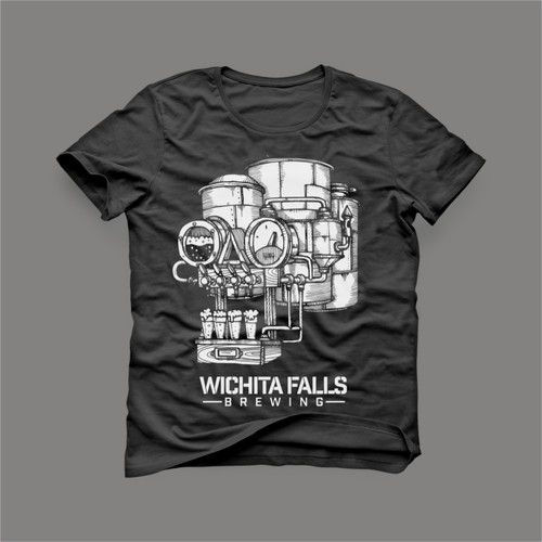 Creative t-shirt with the title 'wichita falls brewing t shirt'