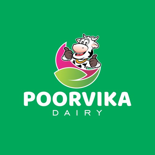 Milk brand with the title 'poorvika dairy logo'