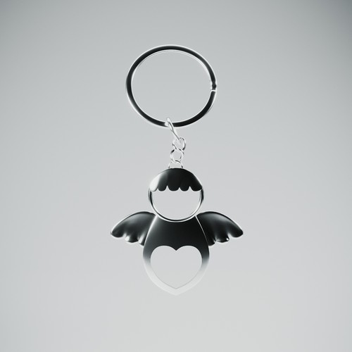 Keychain design with the title 'Guardian Angel'