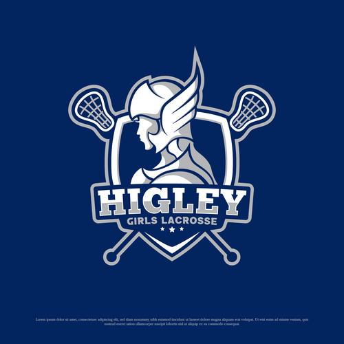 Lacrosse logo with the title 'Higley Girls Lacrosse Logo For Club Lacrosse'