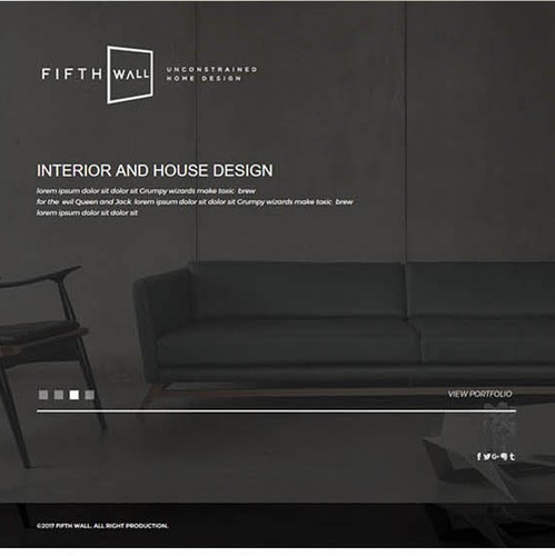 Black website with the title 'Create a web design in jimdo for architecture'