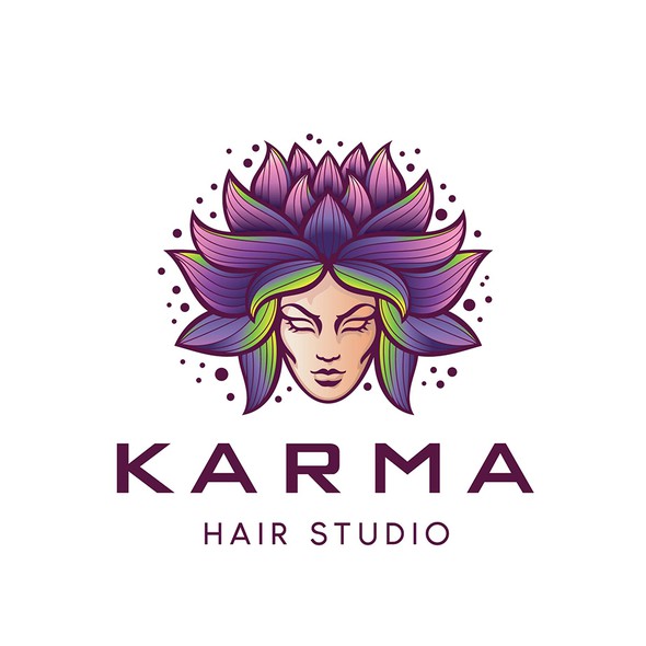 Lotus design with the title 'Karma '