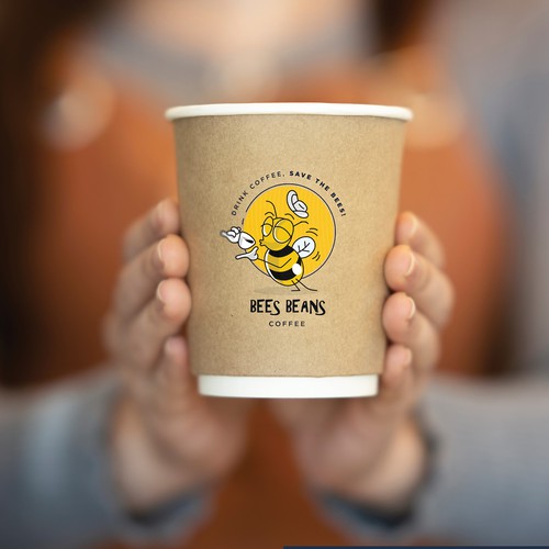 Coffee brand with the title 'Branding & packaging 'bees beans''