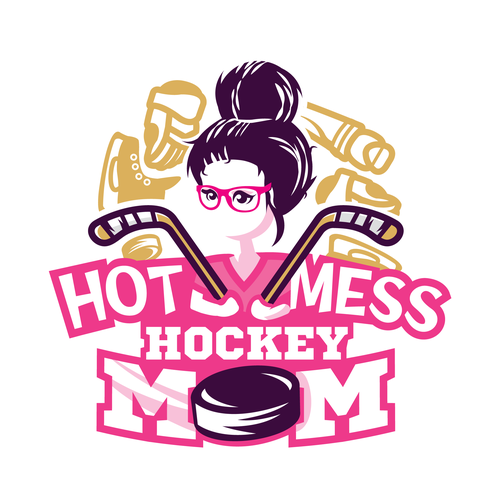 Ice hockey logo with the title 'Logo design contest entry'