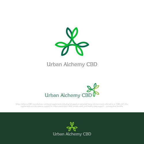 Alchemy design with the title 'sophisticated logo for urban alchemy CBD'