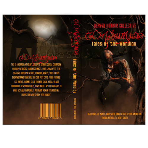 Old book cover with the title 'Horror Book Cover design'