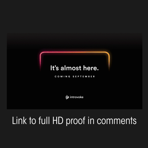 Motion graphics design with the title 'Introvoke Animated Reveal for Social Media'