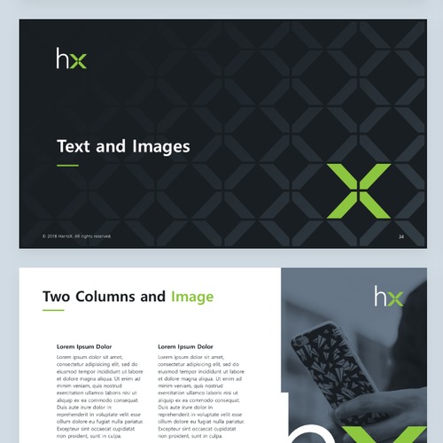 Green and black design with the title 'Telecommunication Market Research Company Presentation Template'