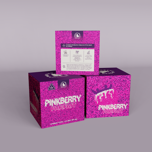 Pink packaging with the title 'Pretty Polly - Pinkberry Parfait Packaging'