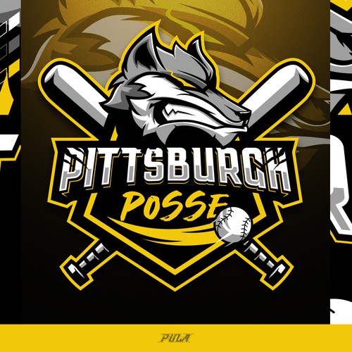 Esports logo with the title 'Pittsburgh Posse ESPORT TEAM LOGO'