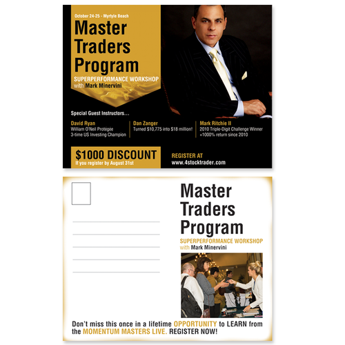 Invite design with the title 'Postcard Invite'