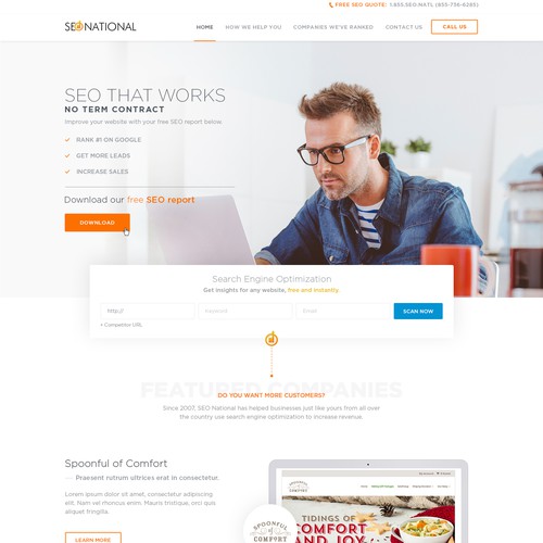 Business website with the title 'SEO National'