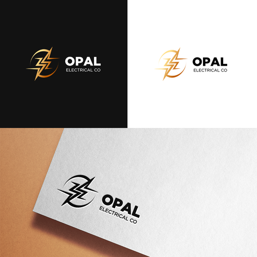 Electrical brand with the title 'Opal Electrical CO - A modern sophisticated Logo for an Electrical Company'