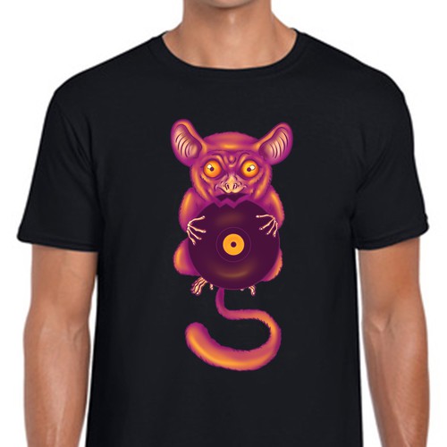 Vinyl design with the title 'Vinyl-eating Tarsius'