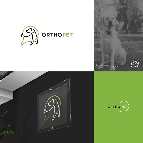 Pet care logo with the title 'Minimalist logo design for Ortho Pet'