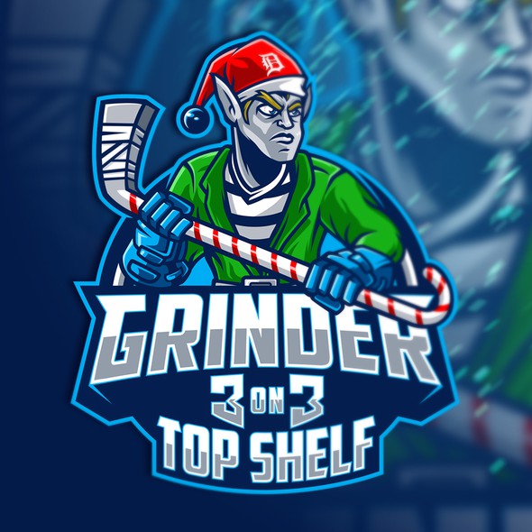 Grinder design with the title 'Grinder 3 on 3 Top Shelf'