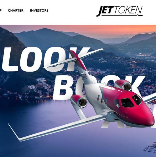Token design with the title 'Private Jet Charter Website'