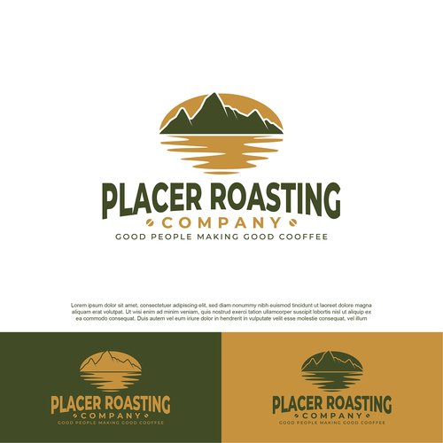 Coffee design with the title 'Placer Roasting Company'