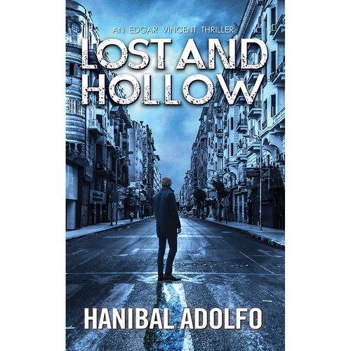 Dirty design with the title 'Lost and Hollow book cover'