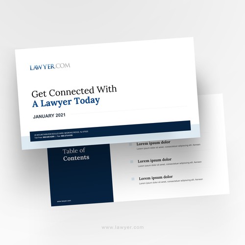 Legal design with the title 'Professional Business Pitch Deck'